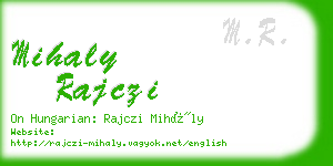 mihaly rajczi business card